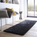 CHICAG_BLACKX_067X200 Shaggy Black Runner Rug - 200 x 67 cm - Chicago - Origins