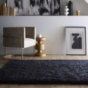 CHICAG_BLACKX_140X200 Shaggy Black Rug - 200 x 140 cm - Chicago - Origins