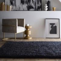Shaggy Black Rug - 200 x 140 cm - Chicago - Origins