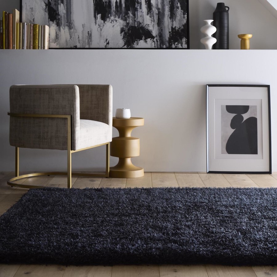 Shaggy Black Rug - 200 x 140 cm - Chicago - Origins