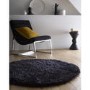 Shaggy Black Round Rug - 133 x 133 cm - Chicago - Origins