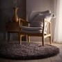 Shaggy Brown Round Rug - 133 x 133 cm - Chicago - Origins