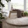 Shaggy Cream Round Rug - 133 x 133 cm - Chicago - Origins