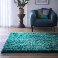 Large Shaggy Teal Rug - 290 x 200 cm - Chicago - Origins
