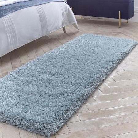 Shaggy Duck Egg Blue Runner Rug - 200 x 67 cm - Chicago - Origins ...