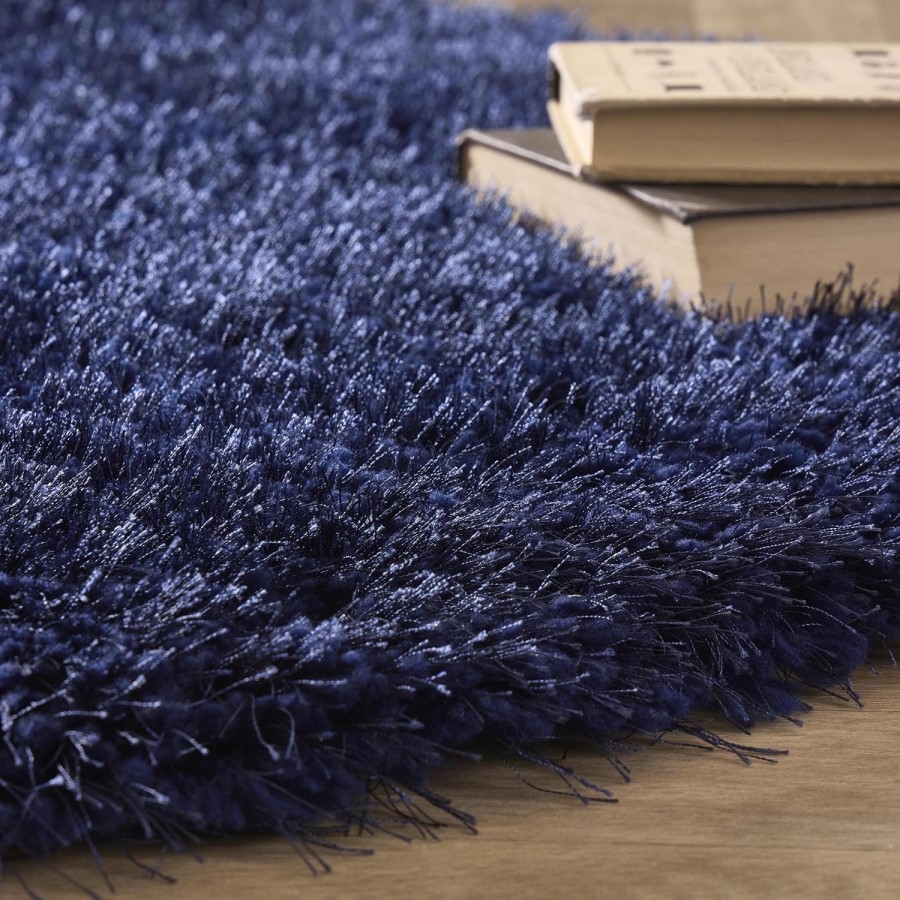 Large Shaggy Indigo Rug - 290 x 200 cm - Chicago - Origins
