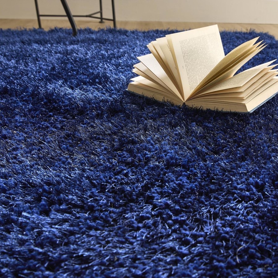 Large Shaggy Indigo Rug - 290 x 200 cm - Chicago - Origins