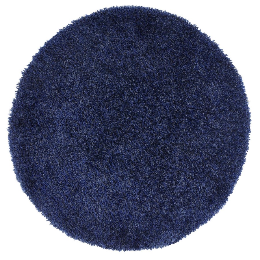 Round Shaggy Indigo Rug - 133 x 133 cm - Chicago - Origins