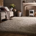 CHICAG_LATTEX_110X160 Shaggy Brown Rug - 160 x 110 cm - Chicago - Origins