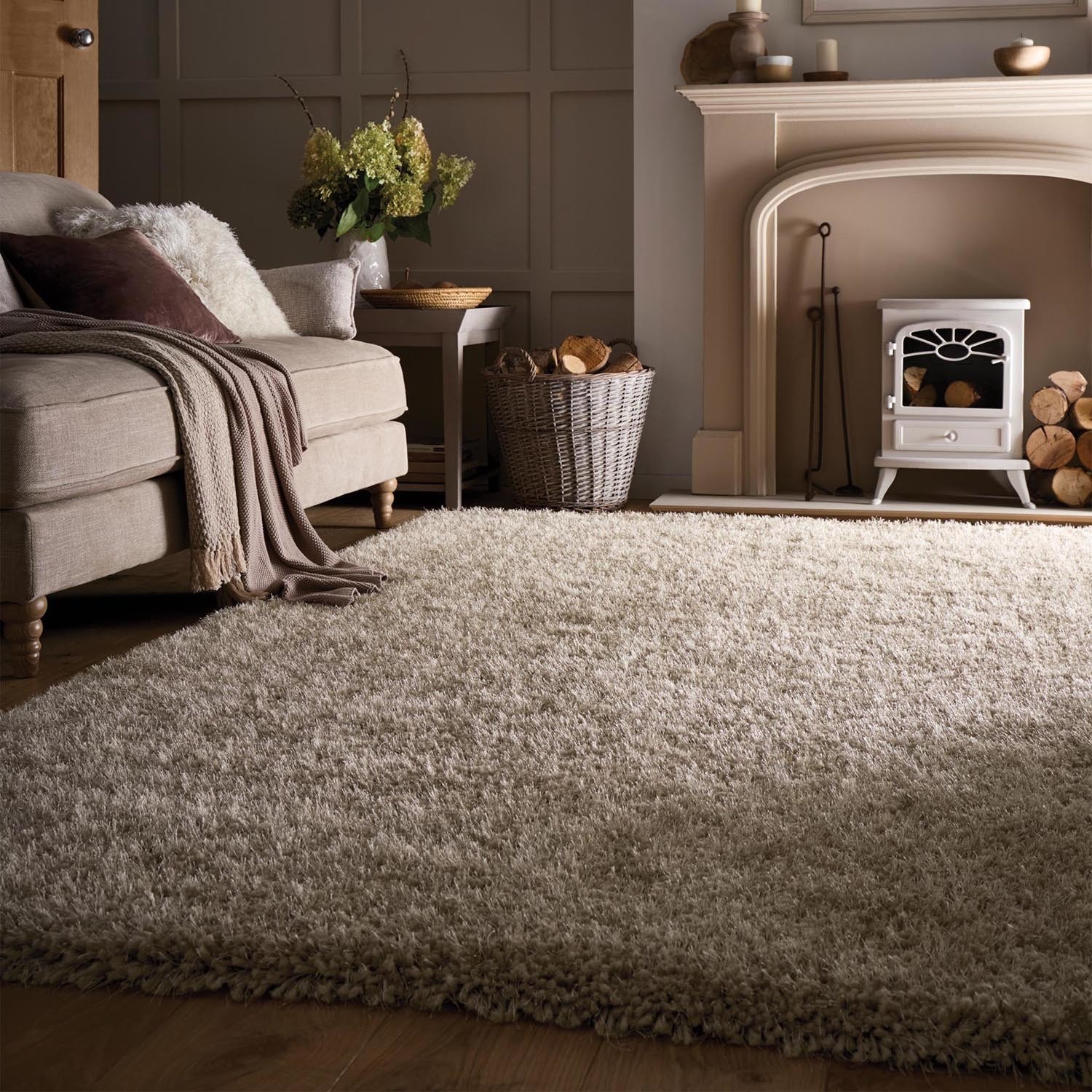 Phoenox Textiles Ltd Brown Shaggy Rug - 160 X 110 Cm - Chicago - Origins