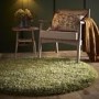 Round Shaggy Green Rug - 133 x 133 cm - Chicago - Origins