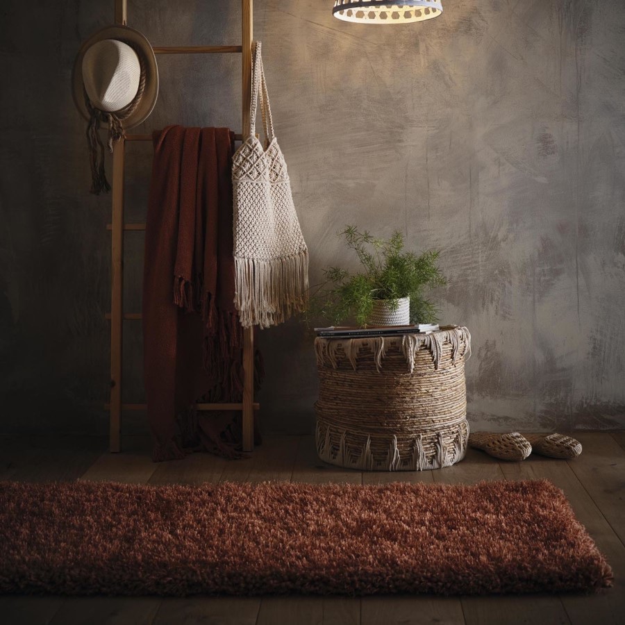 Shaggy Orange Runner Rug - 200 x 67 cm - Chicago - Origins