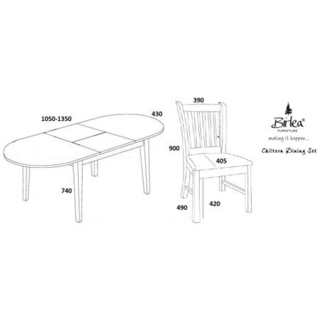 Birlea Furniture Chiltern Dining Set in Brown