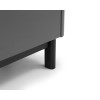 Dark Grey Modern 2 Drawer Bedside Table with Legs - Chloe - Julian Bowen