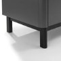 ONLY OPENED - Dark Grey Modern Chest of 4 Drawers with Legs - Chloe - Julian Bowen