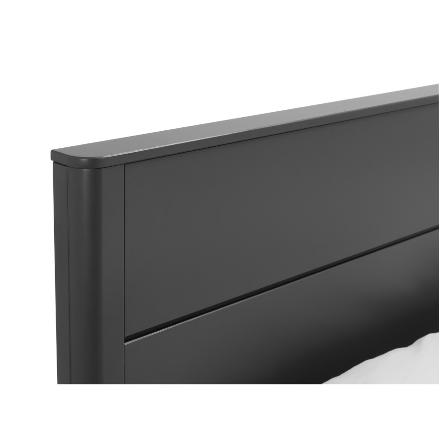 Dark Grey Modern Double Bed Frame - Chloe - Julian Bowen