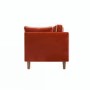 Rust Velvet Piped 3 Seater Sofa - Cohen