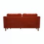 Rust Velvet Piped 3 Seater Corner Sofa - Cohen 