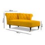 Mustard Yellow Velvet Chesterfield Chaise Longue Chair - Christiana