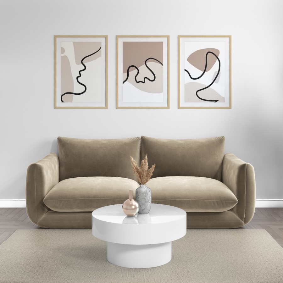 GRADE A1 - Small Round White Gloss Coffee Table - Cici
