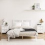 White Wooden Double Bed Frame with Headboard - Charlie