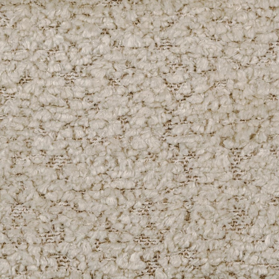 Beige Boucle Double Side-Lift Ottoman Bed with Cushioned Headboard - Ciara