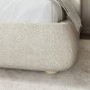 Beige Boucle Double Side-Lift Ottoman Bed with Cushioned Headboard - Ciara