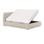 ONLY OPENED - Beige Boucle Double Side-Lift Ottoman Bed with Cushioned Headboard - Ciara