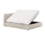Beige Boucle King Size Side-Lift Ottoman Bed with Cushioned Headboard - Ciara