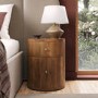 Mango Wood Round 2 Drawer Bedside Table – Chakra