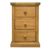 Chunky Solid Pine 3 Drawer Bedside Table