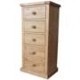 Chunky Pine 5 Drawer Tall Chest