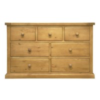 Chunky Solid Pine 4+3 Drawer Chest