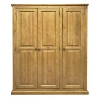 Chunky Solid Pine 3 Door Triple Wardrobe