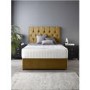 Catherine Lansfield Boutique Divan Bed with 2 Drawers and Ortho Pocket Mattress in Ochre - King Size