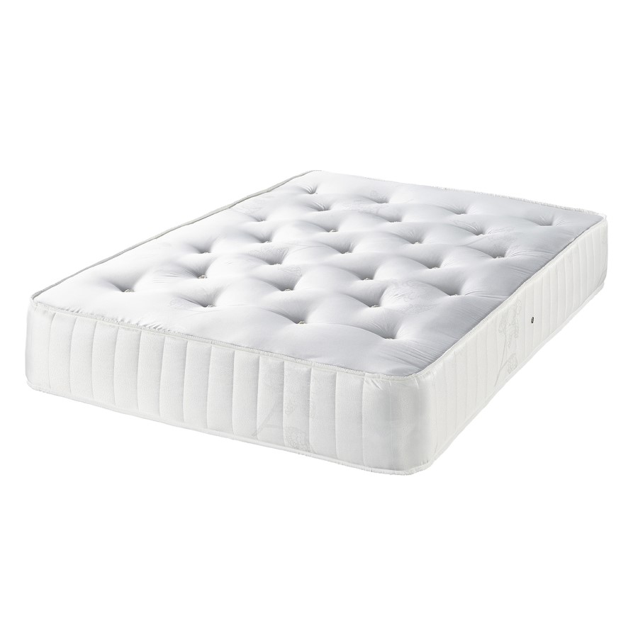 Catherine Lansfield Boutique Divan Bed with 2 Drawers and Ortho Pocket Mattress in Ochre - King Size