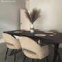 GRADE A2 - Set of 2 Beige Fabric Dining Chairs - Colbie