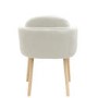 Pillar Oak Dining Table with 6 Carver Piped Beige Dining Chairs - Gianna