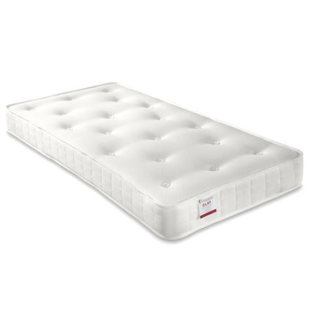 ALMOST PERFECT - Single Orthopaedic Open Coil Spring Tufted Mattress - Clay