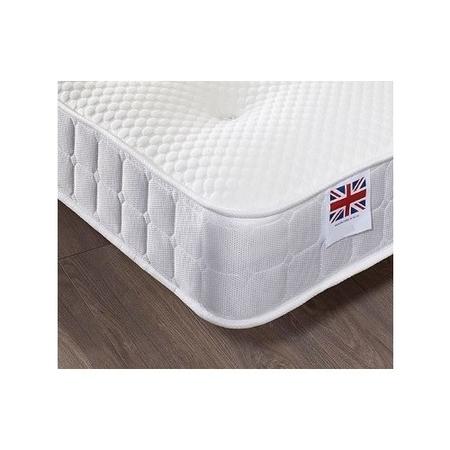 GRADE A2 - Cool Blue Spring and Memory Foam Classic Mattress Double 4ft6