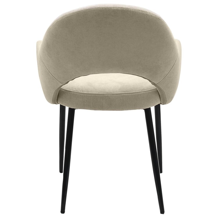 Set of 2 Beige Fabric Dining Chairs - Colbie