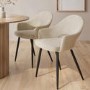 ALMOST PERFECT - Set of 2 Beige Fabric Dining Chairs - Colbie