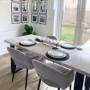 ONLY OPENED - Set of 2 Grey Fabric Dining Chairs - Colbie