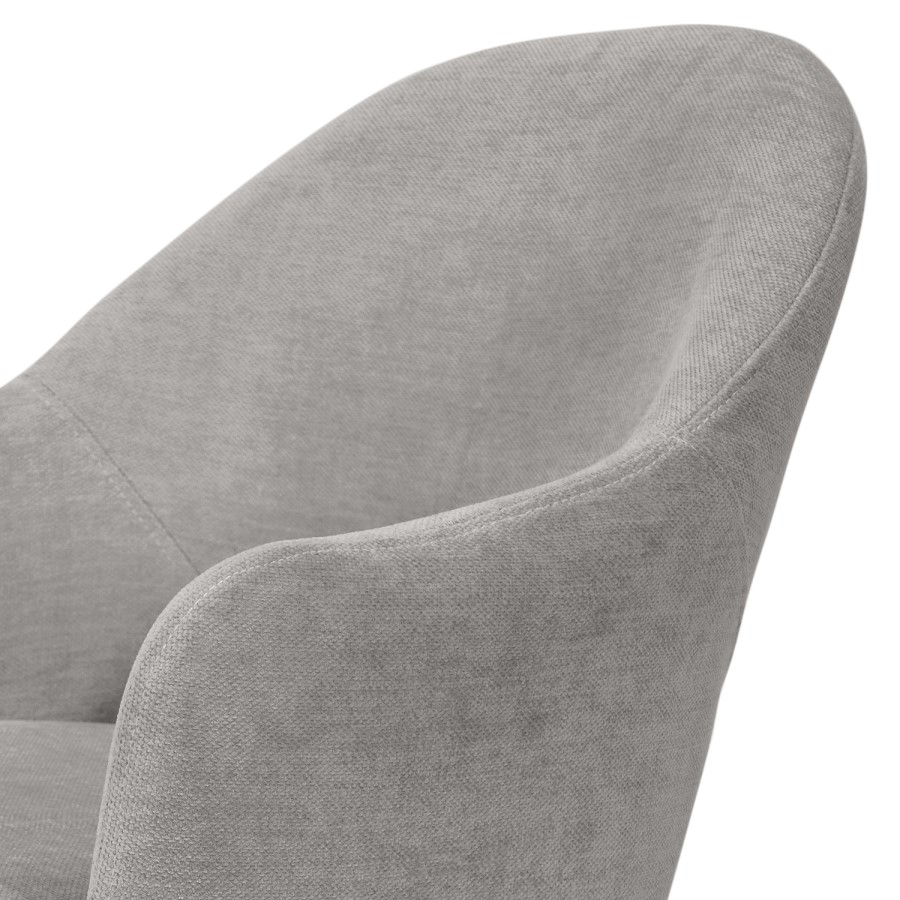 ONLY OPENED - Set of 2 Grey Fabric Dining Chairs - Colbie