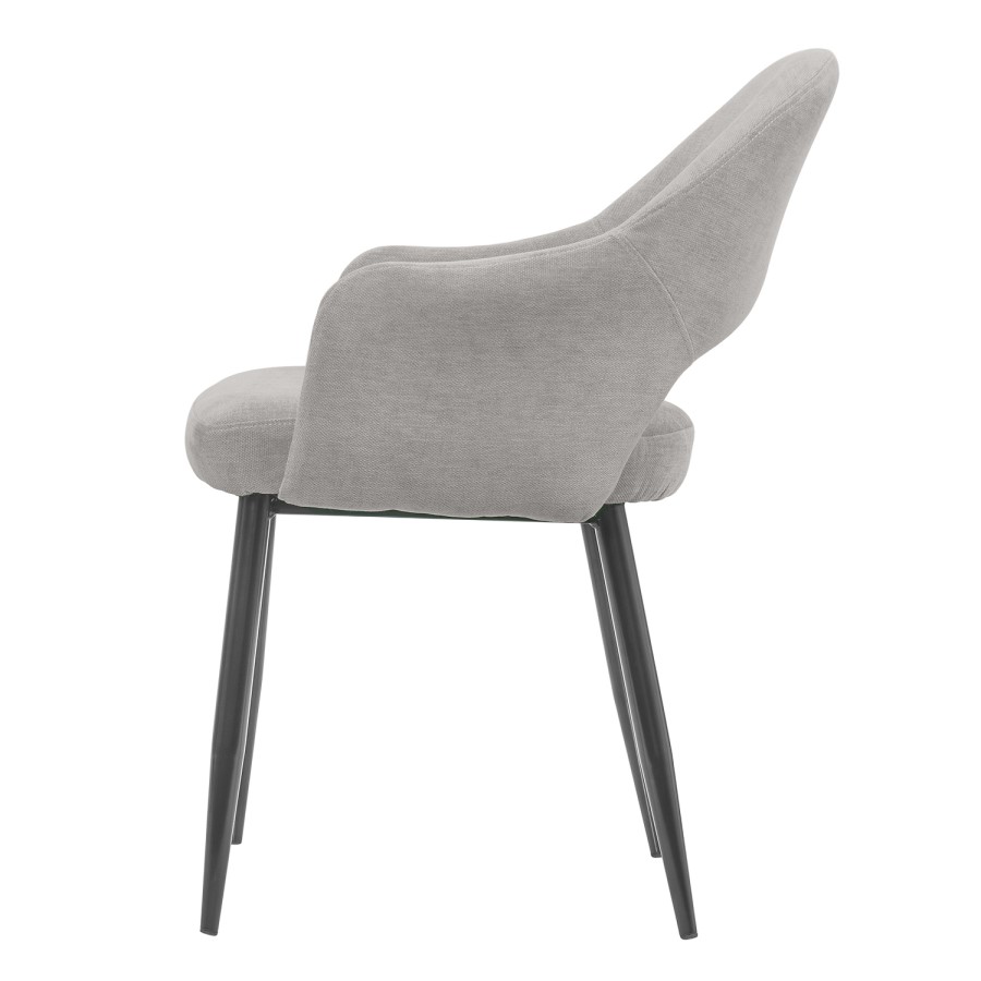 ONLY OPENED - Set of 2 Grey Fabric Dining Chairs - Colbie