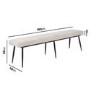GRADE A1 - Colbie Beige Chenille Large Dining Bench