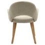 GRADE A1 - Set of 2 Beige Fabric Dining Chairs with Oak Legs - Colbie