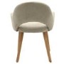 ALMOST PERFECT - Set of 2 Beige Fabric Dining Chairs with Oak Legs - Colbie