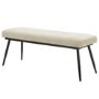 GRADE A1 - Beige Chenile Dining Bench - Seats 2 - Colbie