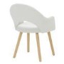 Set of 2 Cream Recycled Fabric Dining Chairs with Oak Legs - Colbie